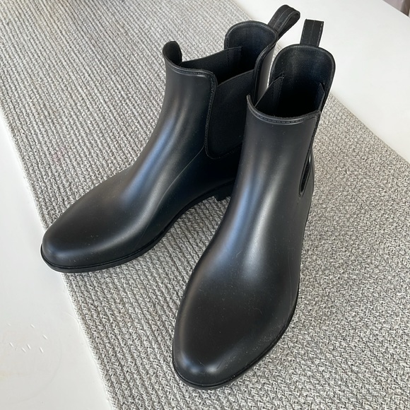a new day Shoes - A New Day Black Ankle Rain Boots Booties Size 9